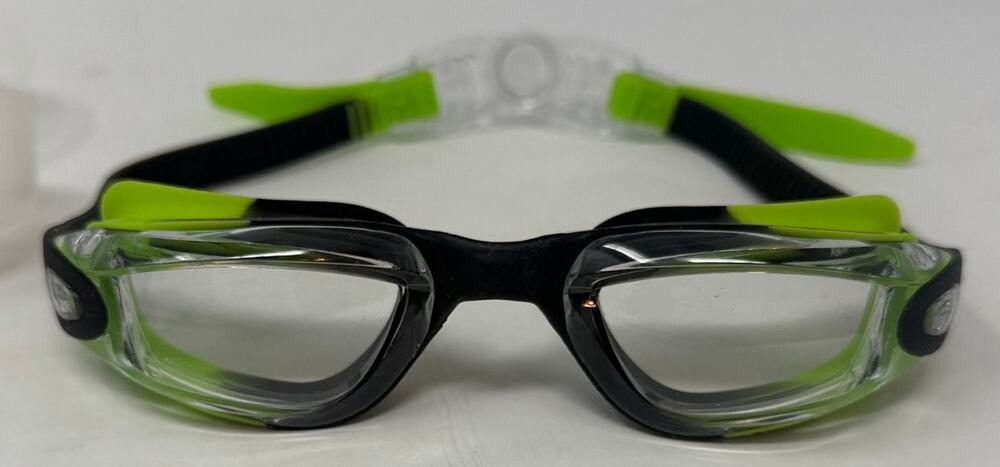 Aegend Adult Water Googles‎ Black and Green Adjustable Straps